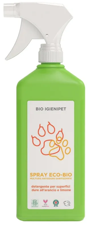BIOPET DETERGENTE MULTIUSO SPRAY ECO SUPERFICI DURE ARANCIA LIMONE 500 ML